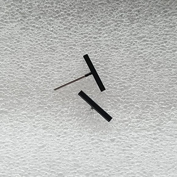Blue Fox Jewelry - RESTOCKED! Minimalist Matte Black Bar Earrings